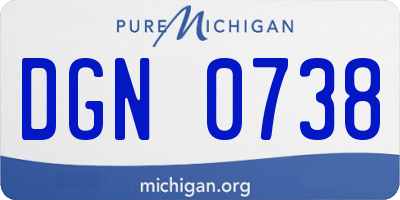 MI license plate DGN0738