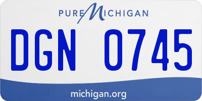 MI license plate DGN0745