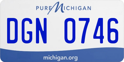 MI license plate DGN0746