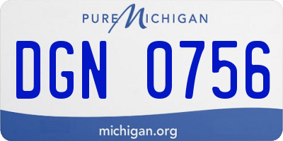 MI license plate DGN0756