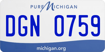 MI license plate DGN0759