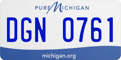 MI license plate DGN0761