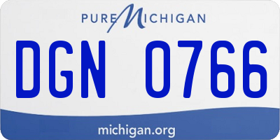 MI license plate DGN0766