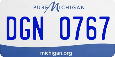 MI license plate DGN0767
