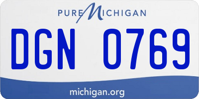 MI license plate DGN0769