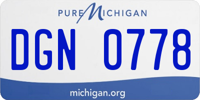 MI license plate DGN0778