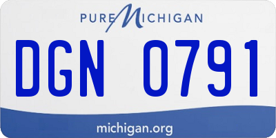 MI license plate DGN0791