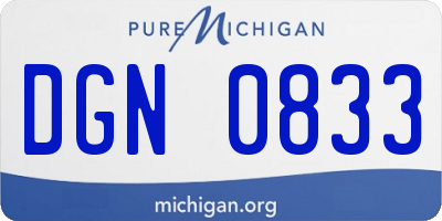 MI license plate DGN0833