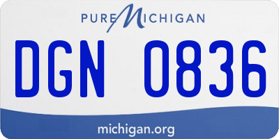 MI license plate DGN0836