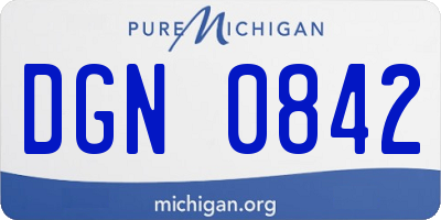 MI license plate DGN0842