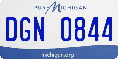 MI license plate DGN0844
