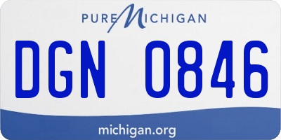 MI license plate DGN0846