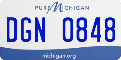 MI license plate DGN0848