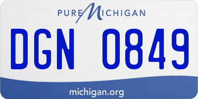 MI license plate DGN0849