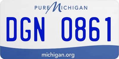 MI license plate DGN0861
