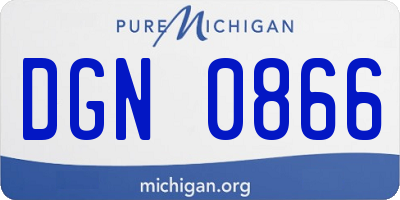 MI license plate DGN0866