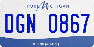 MI license plate DGN0867