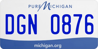 MI license plate DGN0876