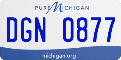 MI license plate DGN0877