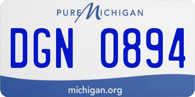 MI license plate DGN0894