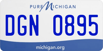 MI license plate DGN0895