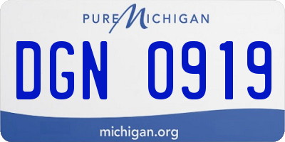 MI license plate DGN0919