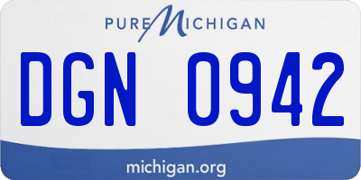 MI license plate DGN0942