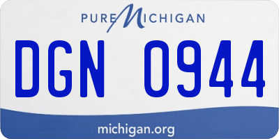 MI license plate DGN0944