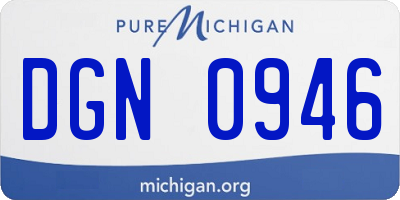 MI license plate DGN0946