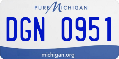MI license plate DGN0951