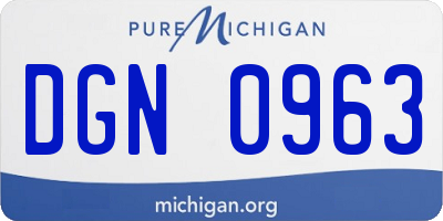 MI license plate DGN0963