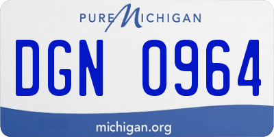MI license plate DGN0964