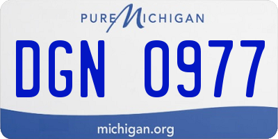 MI license plate DGN0977