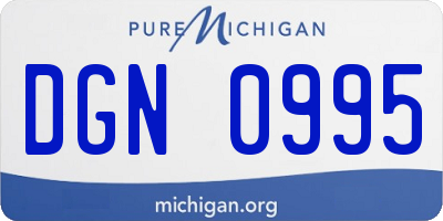 MI license plate DGN0995
