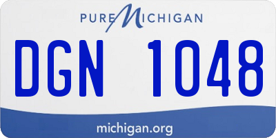 MI license plate DGN1048