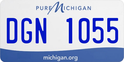 MI license plate DGN1055