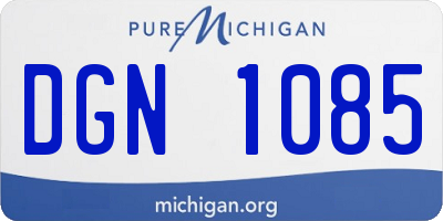 MI license plate DGN1085