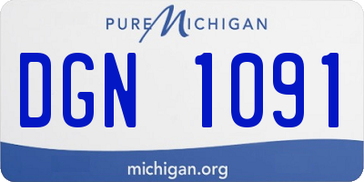 MI license plate DGN1091