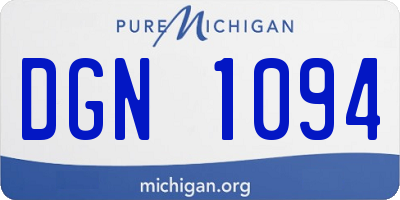 MI license plate DGN1094