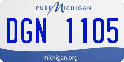 MI license plate DGN1105