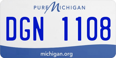 MI license plate DGN1108