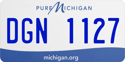 MI license plate DGN1127
