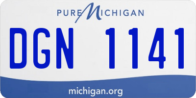 MI license plate DGN1141