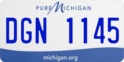 MI license plate DGN1145