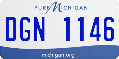 MI license plate DGN1146