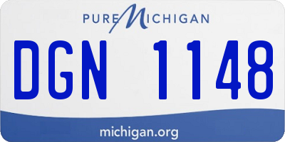 MI license plate DGN1148
