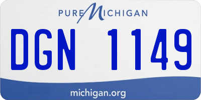 MI license plate DGN1149