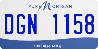 MI license plate DGN1158