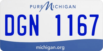 MI license plate DGN1167