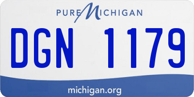 MI license plate DGN1179